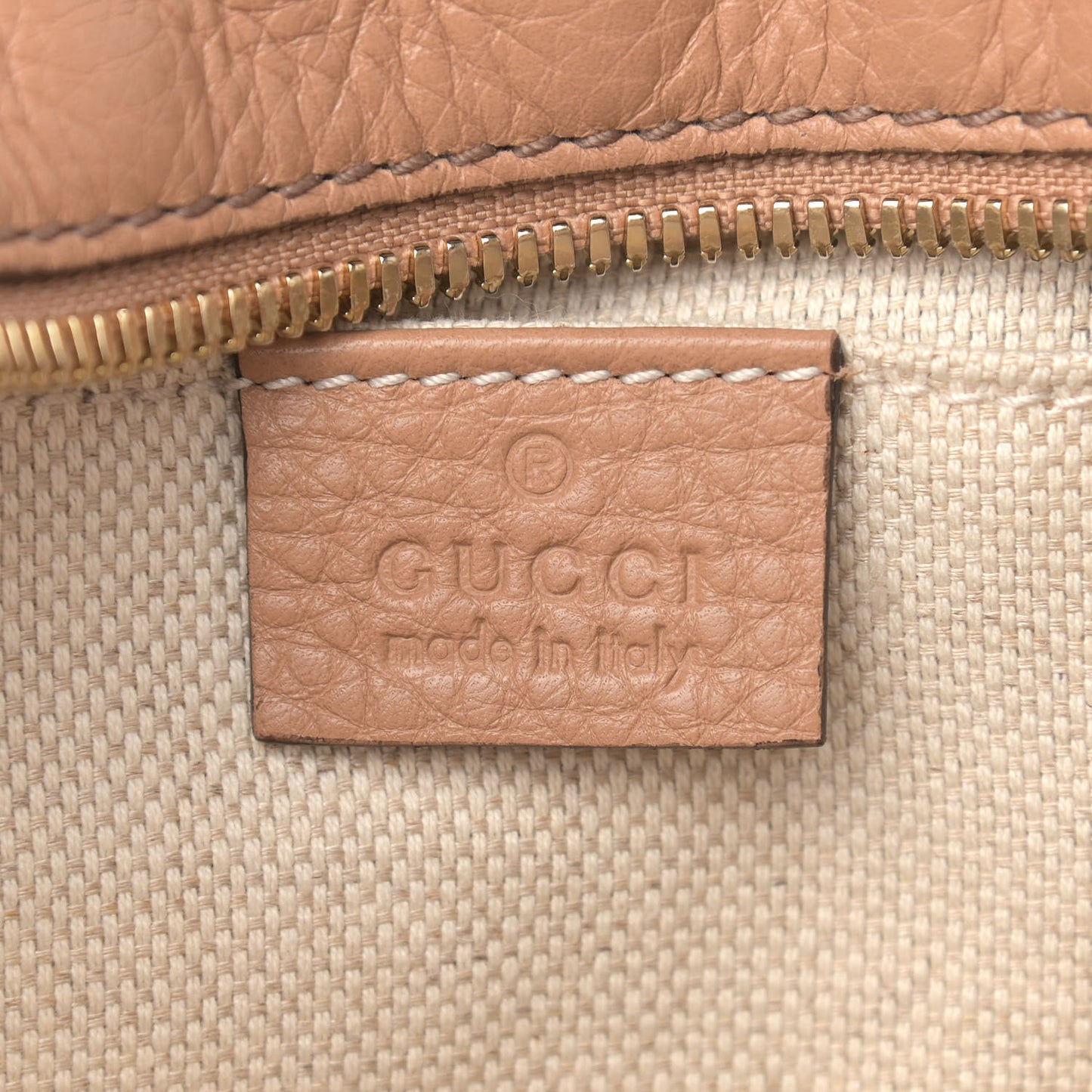 Pebbled Calfskin Small Soho Disco Bag Camelia