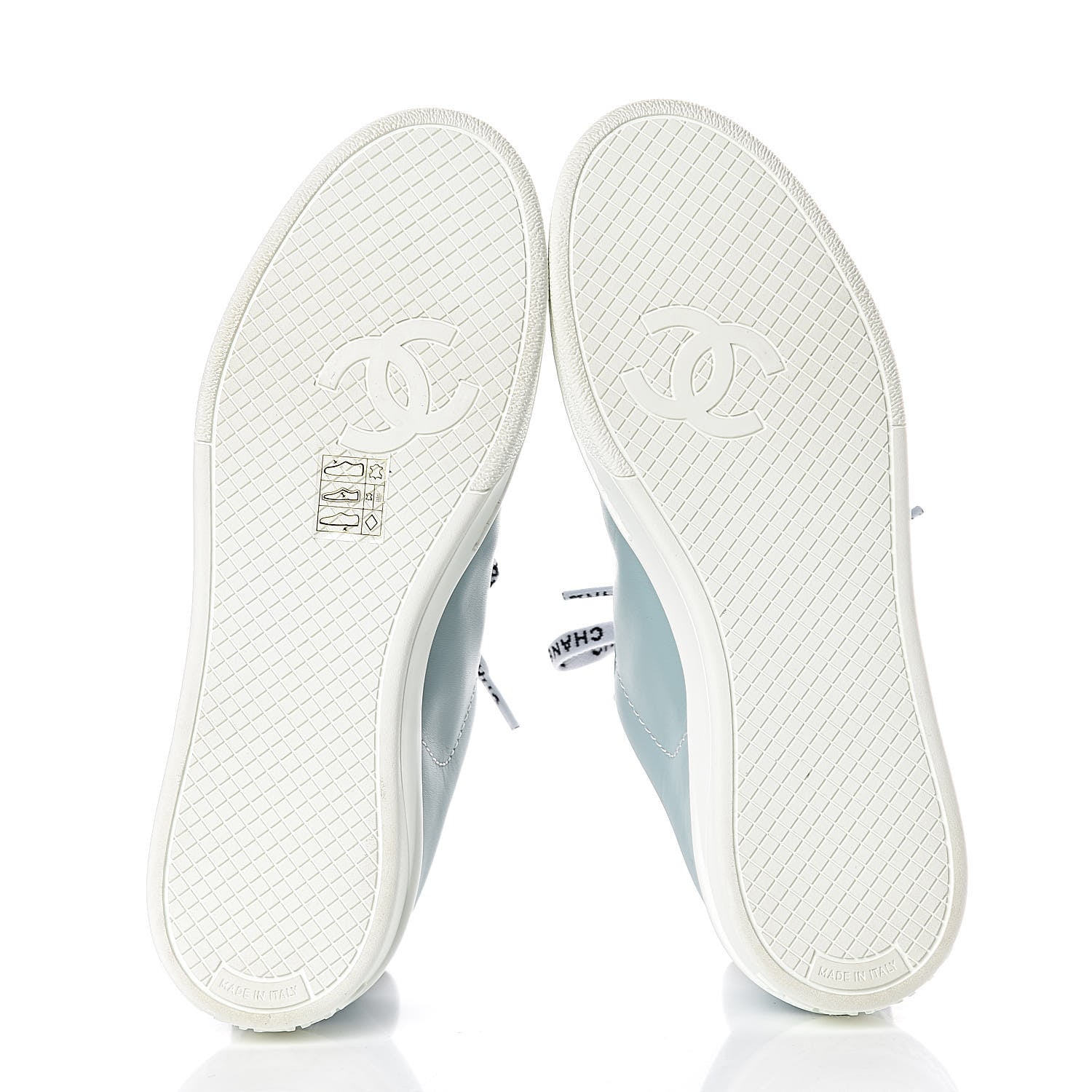 Chanel Calfskin CC Sneakers 36.5 Blue 5 of 11