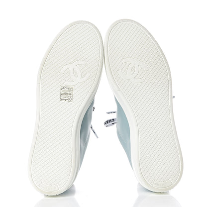 Chanel Calfskin CC Sneakers 36.5 Blue 5 of 11
