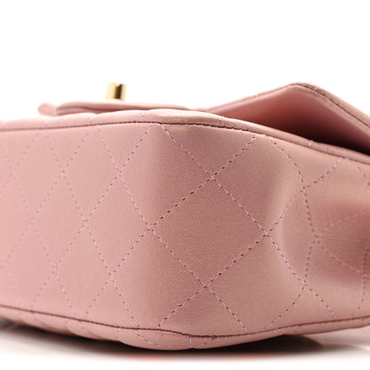 Chanel Iridescent Lambskin Quilted Mini Top Handle Rectangular Flap Pink 10 of 13