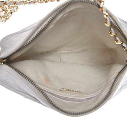 Chanel Lambskin Chevron Quilted Medium Tassel Camera Case White 5 of 21