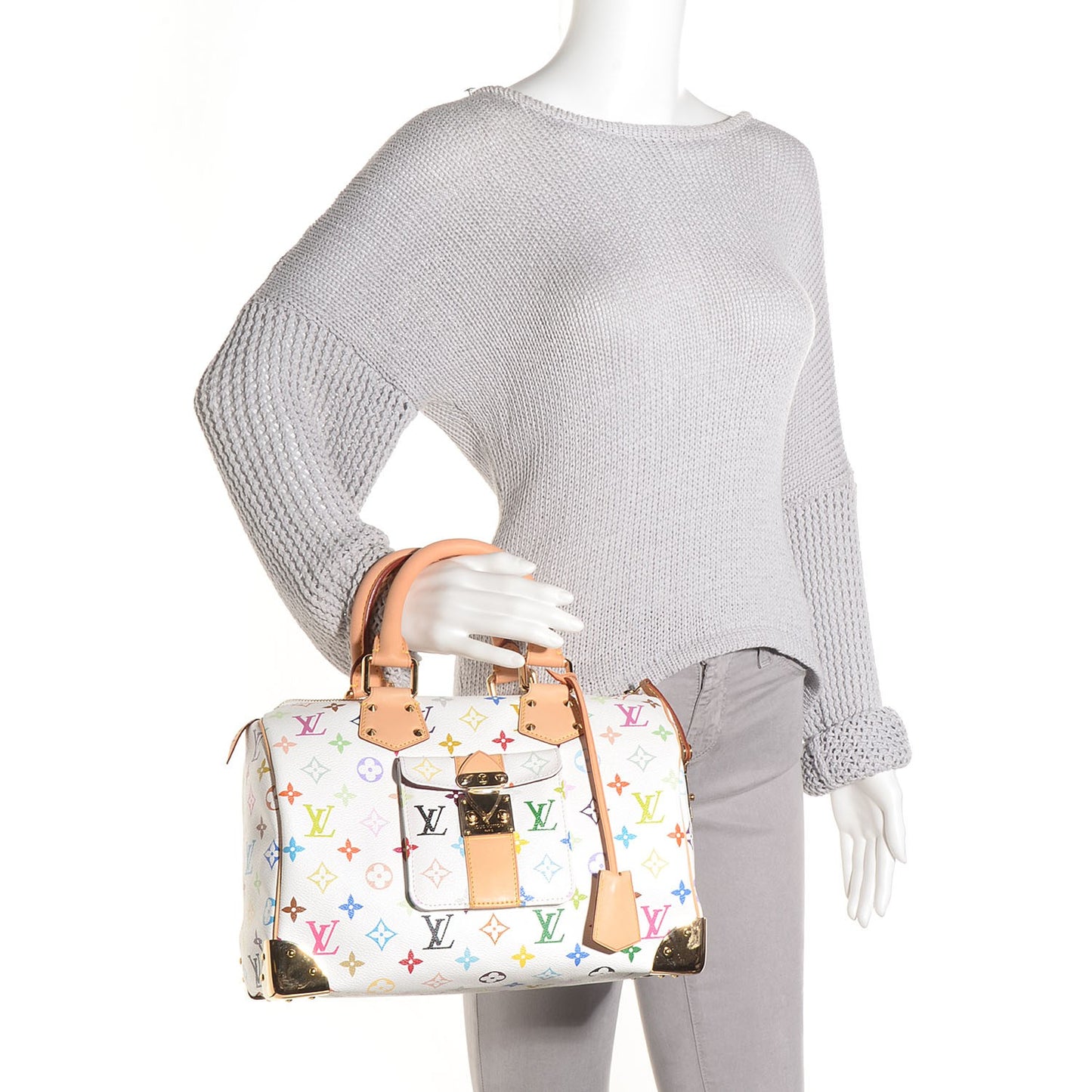 Monogram Multicolor Speedy 30 White