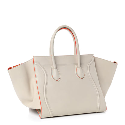 Celine Grained Calfskin Medium Phantom Luggage Cream 2 of 7