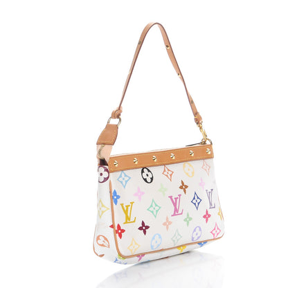 Louis Vuitton Monogram Multicolor Pochette Accessories White 3 of 7