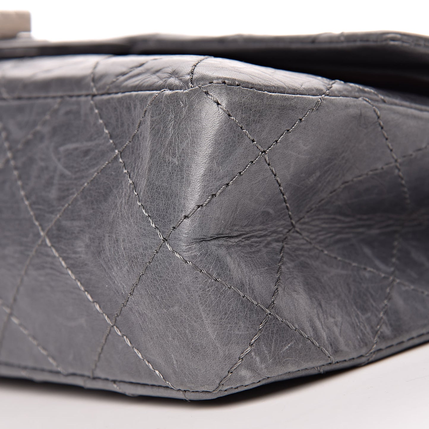 Aged Calfskin Quilted 50th Anniversary 2.55 Reissue 227 Flap Grey