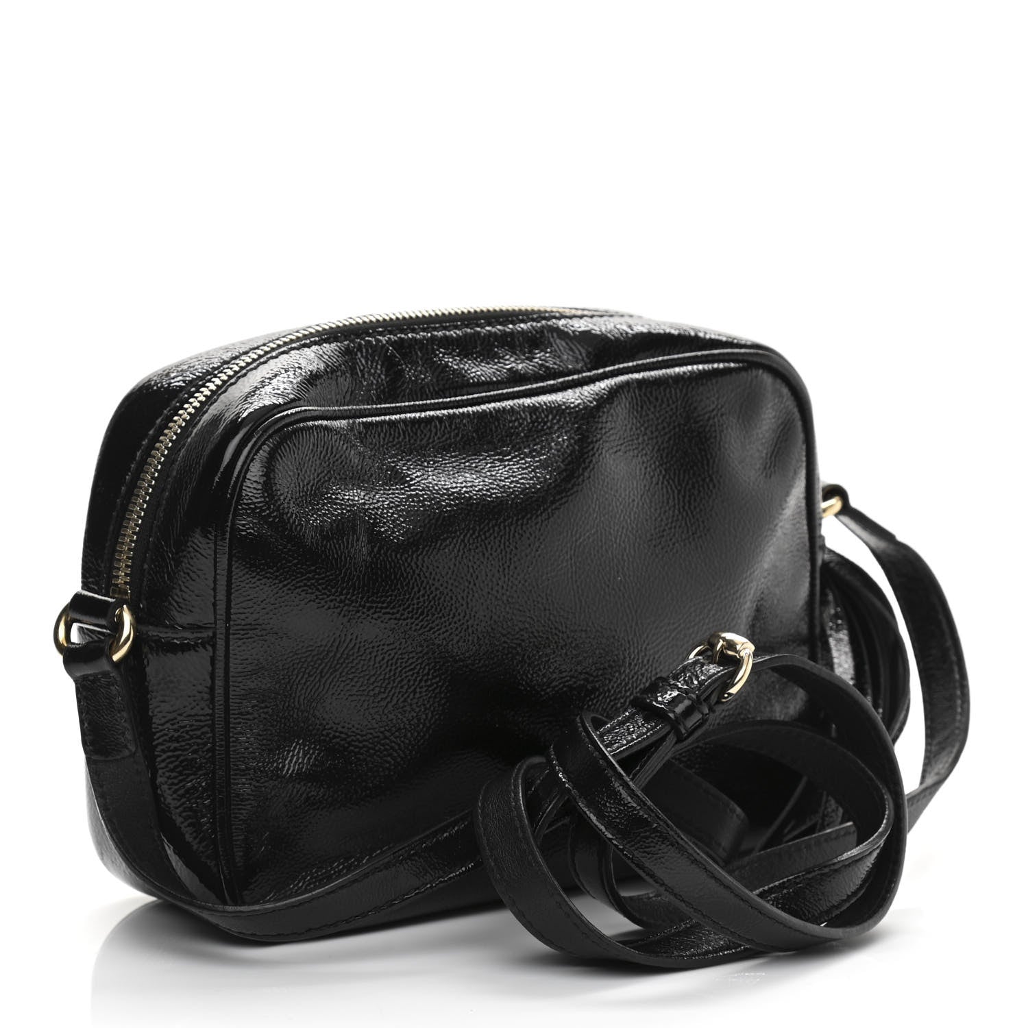 Gucci Soft Patent Small Soho Disco Bag Black 3 of 10