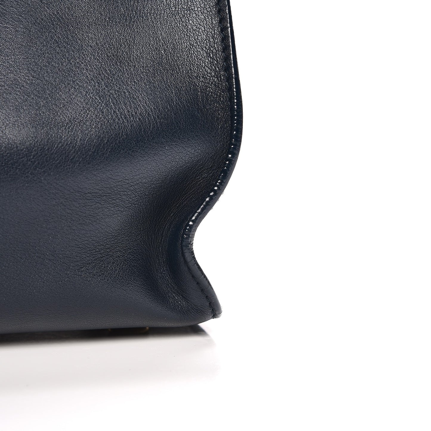 Calfskin Small Classic Y Cabas Navy Blue