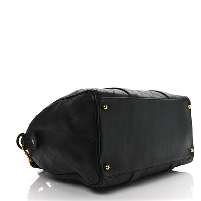 Chanel Calfskin Stitched CC Boston Black 4 of 12