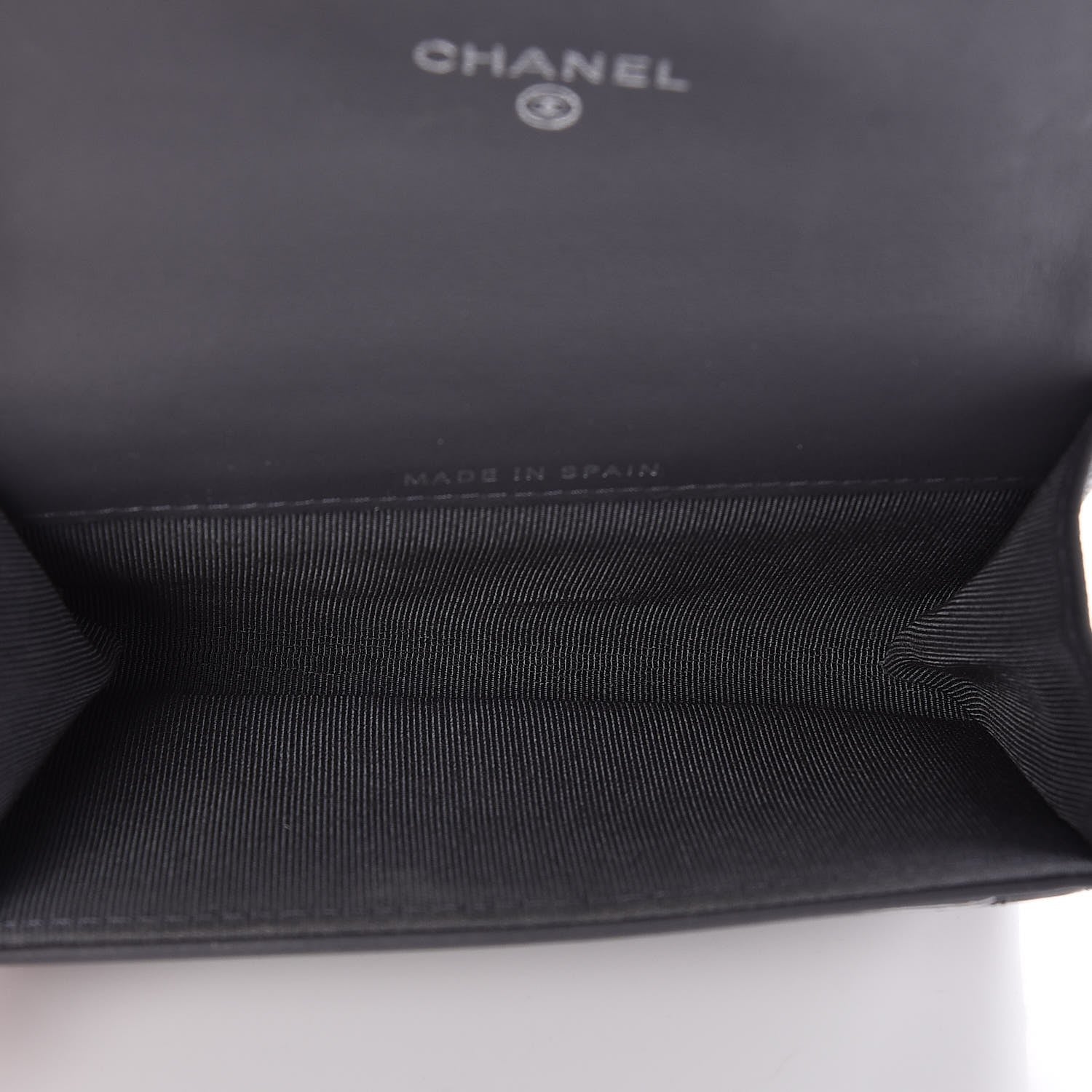 Chanel Patent Quilted Card Holder Dark Grey 5 of 9