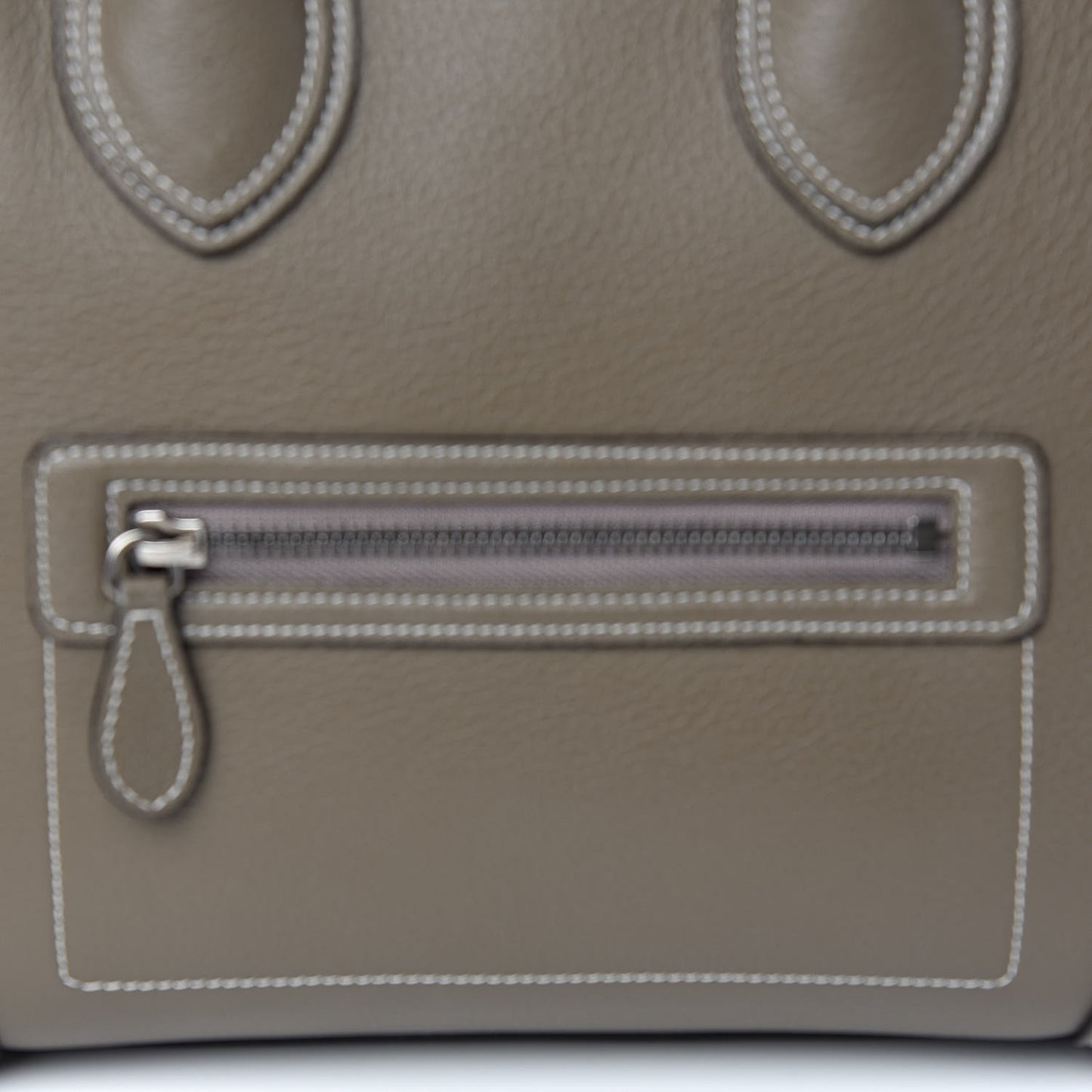 Drummed Calfskin Mini Luggage Souris