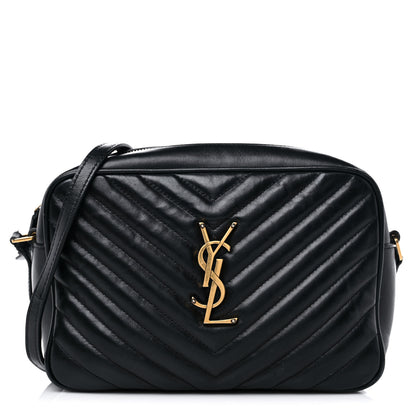 Saint Laurent Calfskin Matelasse Monogram Lou Camera Bag Black 1 of 18