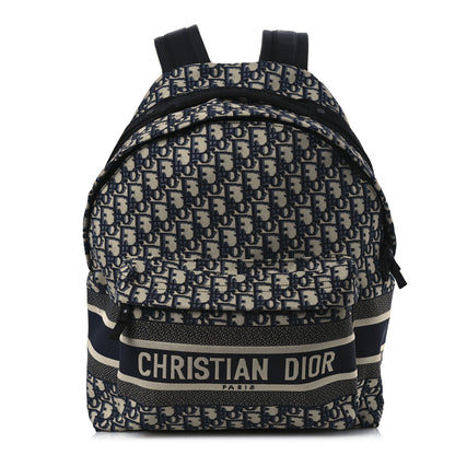 Christian Dior Oblique Diortravel Backpack Blue 1 of 10