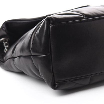 Saint Laurent Lambskin Quilted Medium Loulou Puffer Monogram Chain Satchel Black 6 of 11