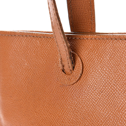 Chanel Grained Calfskin Logo Tote Brown 20 of 33