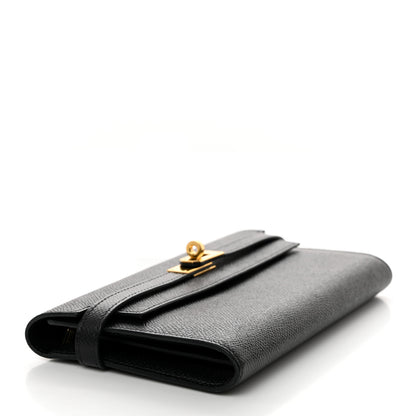 Hermes Epsom Kelly Longue Wallet Black 4 of 8