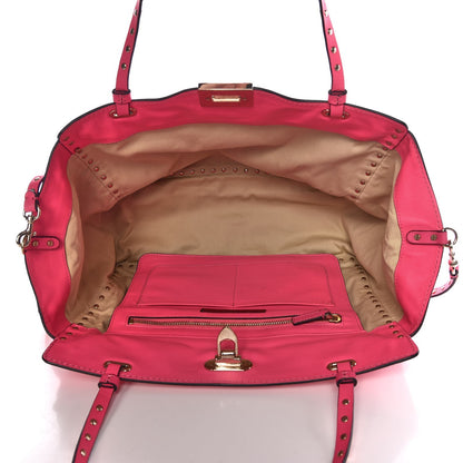 Valentino Garavani Vitello Medium Rockstud Tote Fuxia Fluo 7 of 13