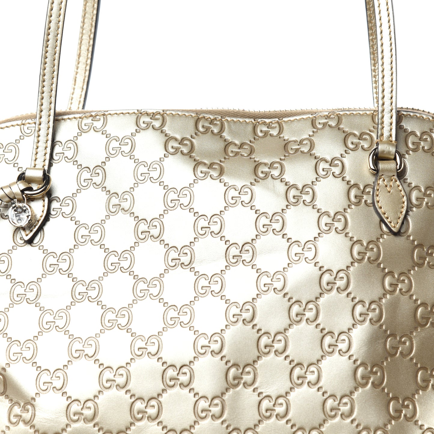 Metallic Guccissima Medium Bree Shoulder Bag Gold