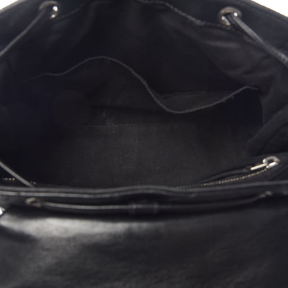Saint Laurent Calfskin Y Quilted Monogram Small Loulou Backpack Black 5 of 13