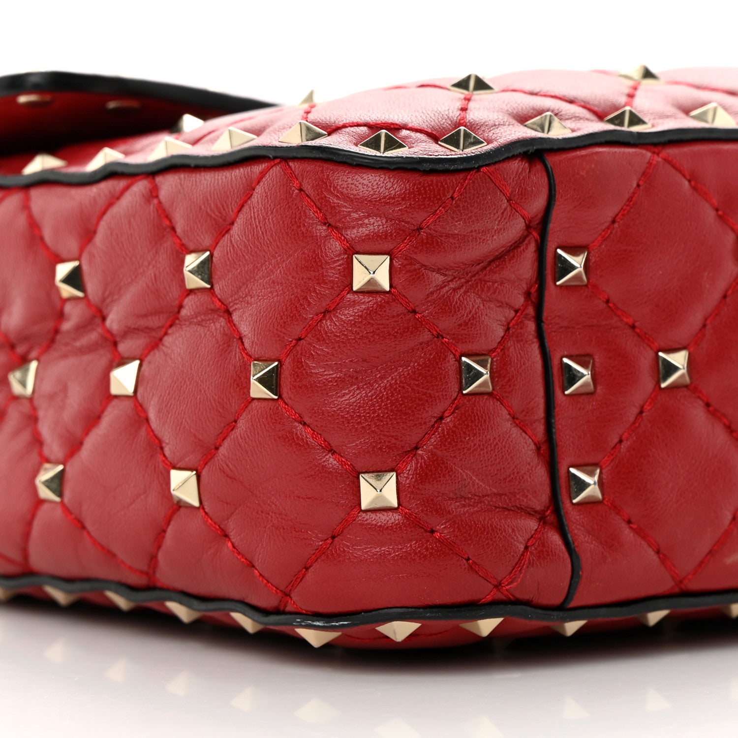 Valentino Garavani Nappa Medium Rockstud Spike Shoulder Bag Rosso Valentino 9 of 18