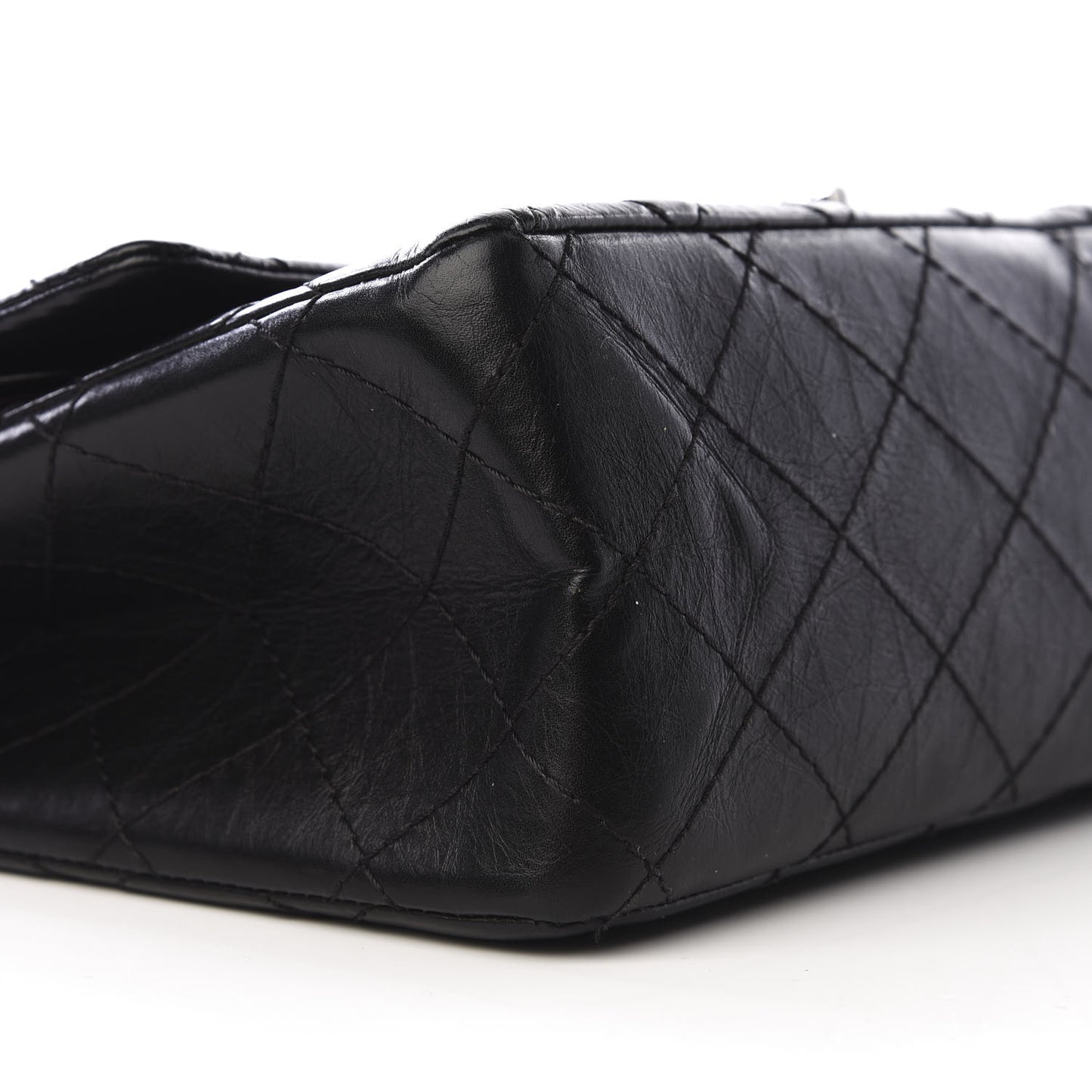 Aged Calfskin Quilted 2.55 Reissue 226 Flap Black