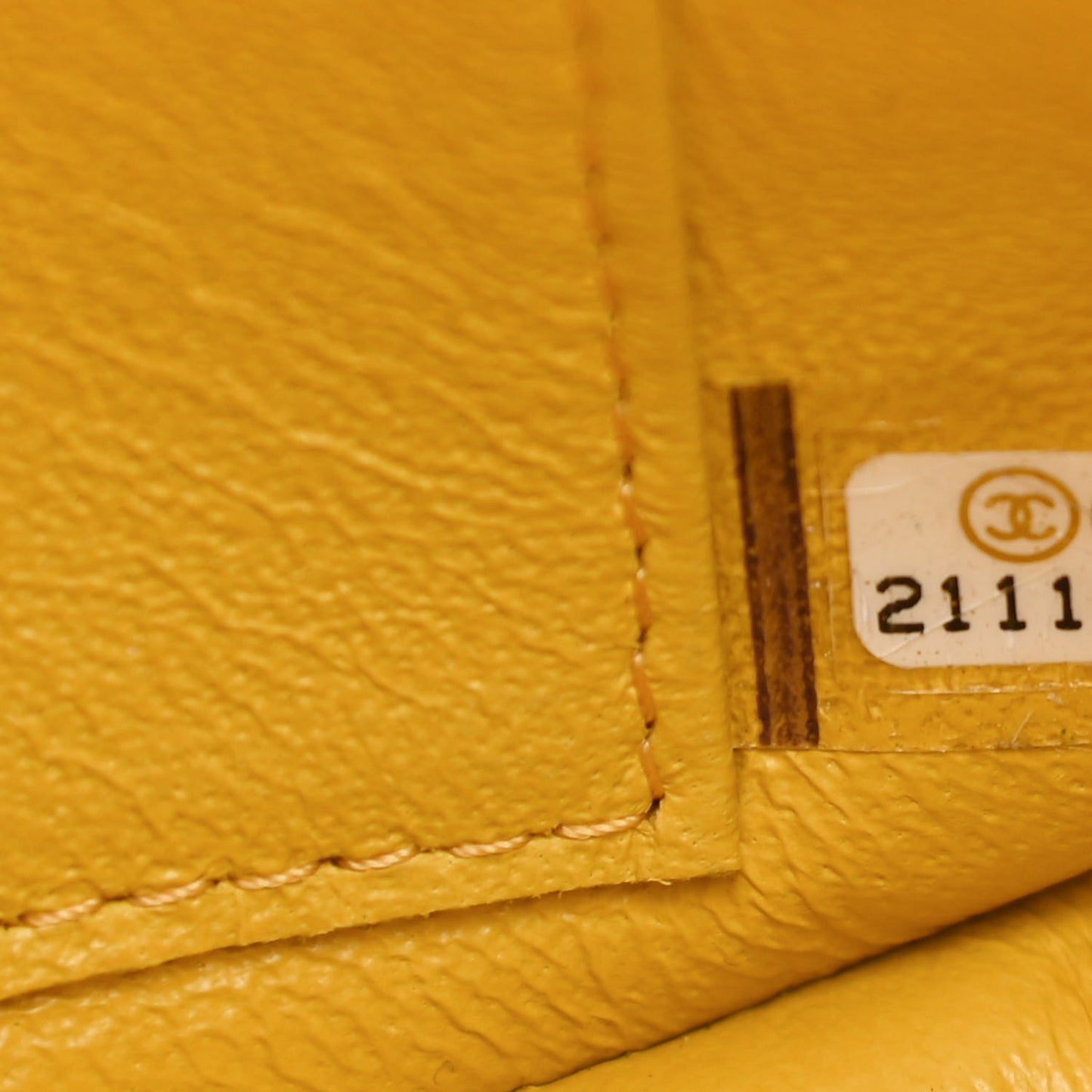Lambskin Chevron Quilted Extra Mini Rectangular Flap Yellow