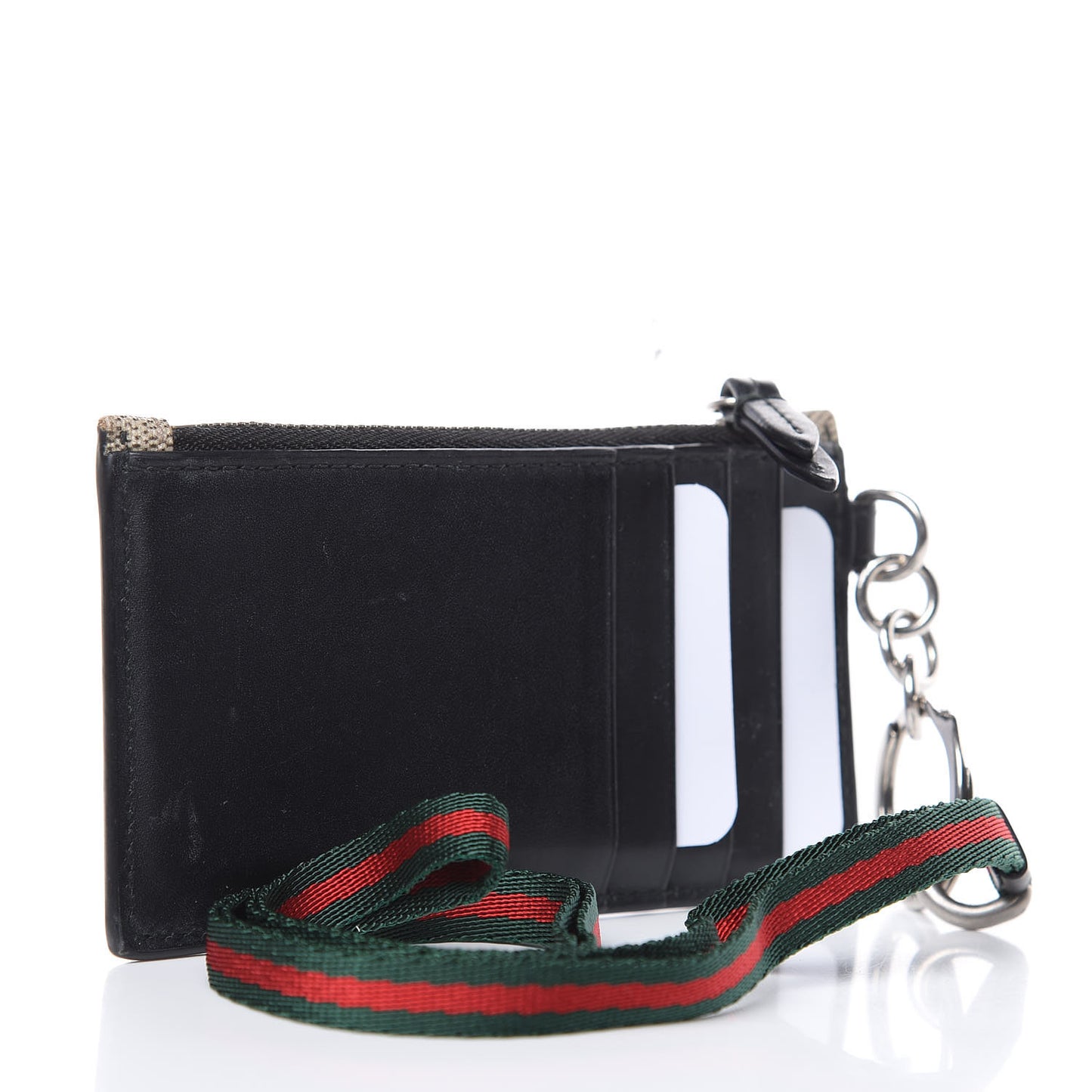 GG Supreme Monogram Kingsnake Lanyard Coin Case Card Holder