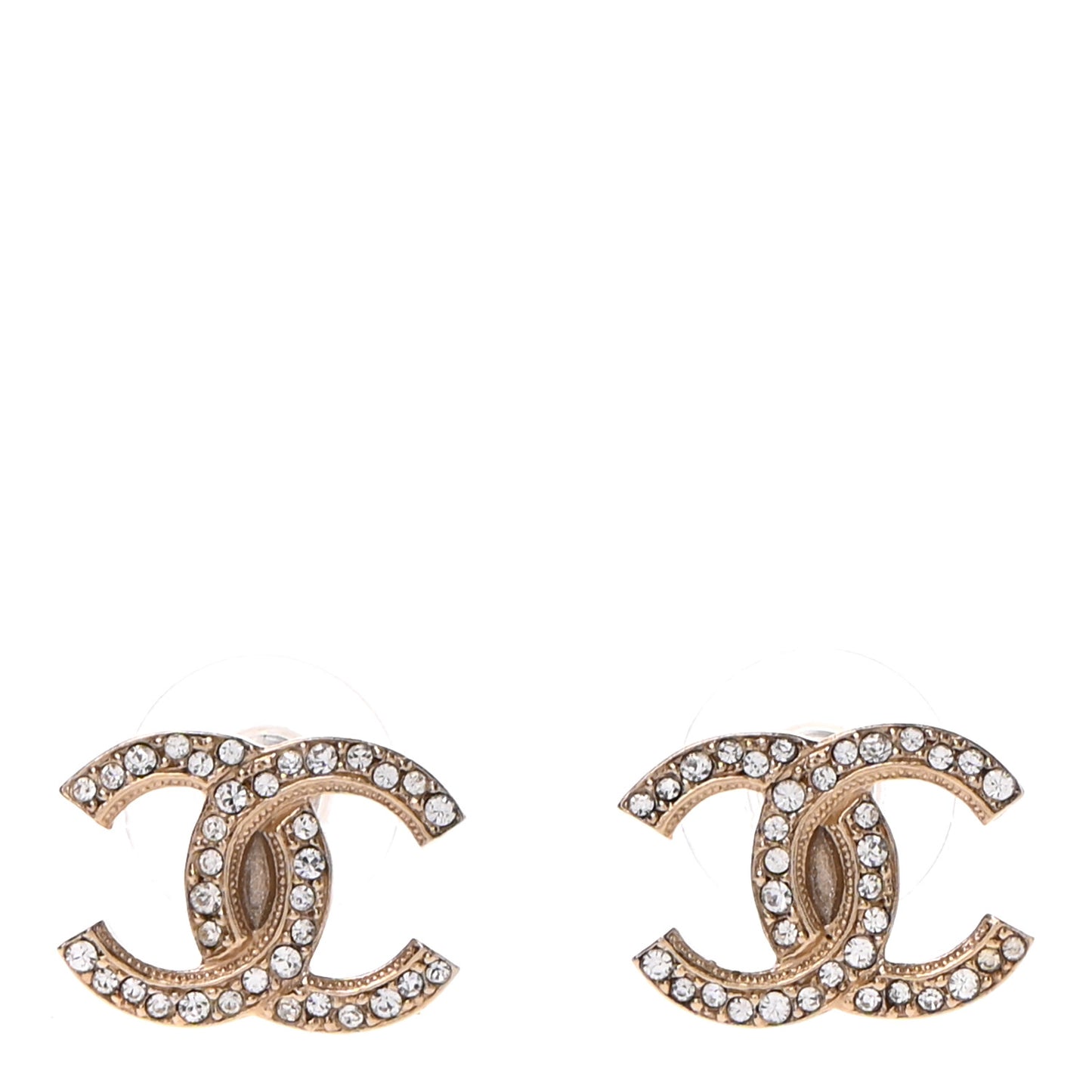 Crystal CC Earrings Gold