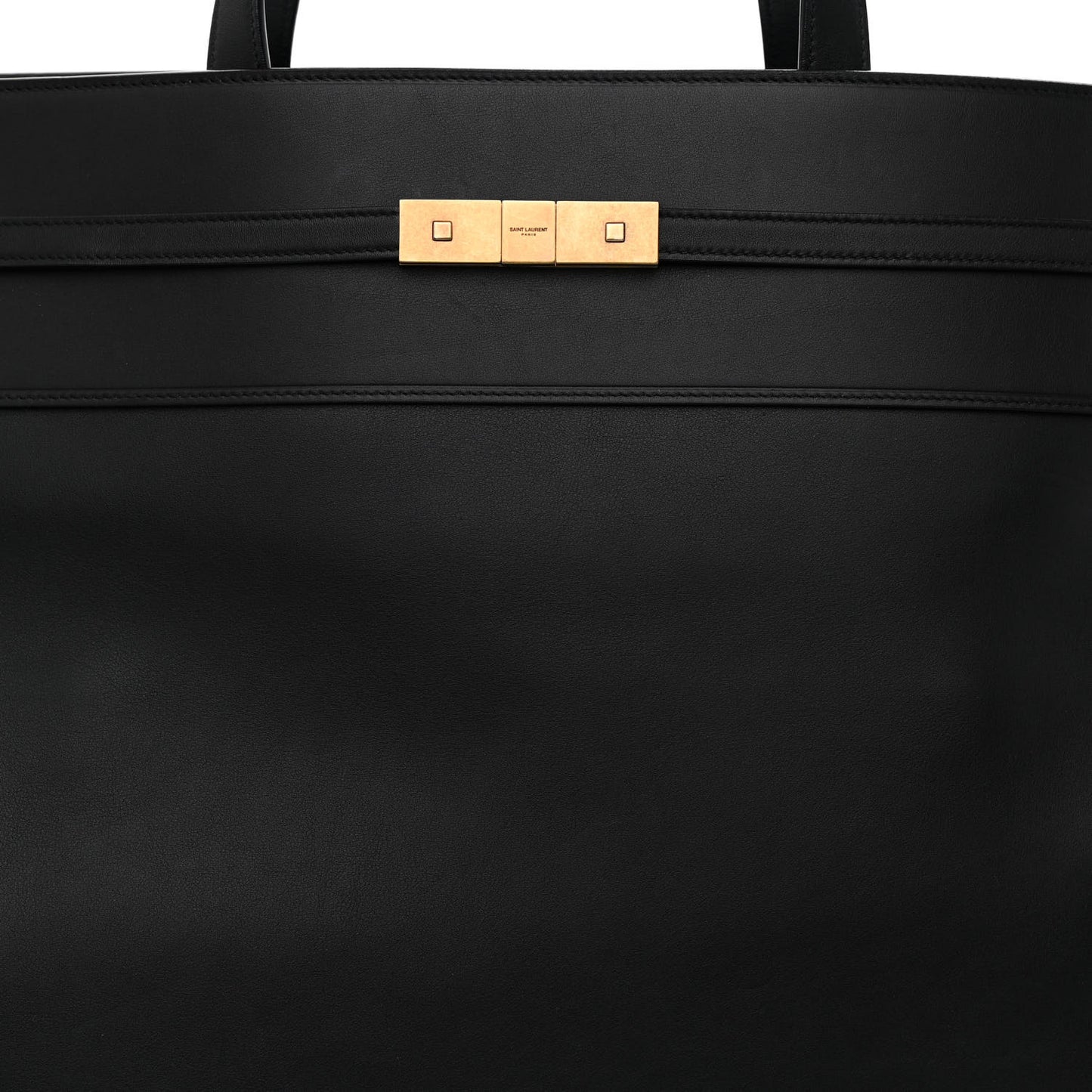 Calfskin Large Manhattan Shopper Tote Black
