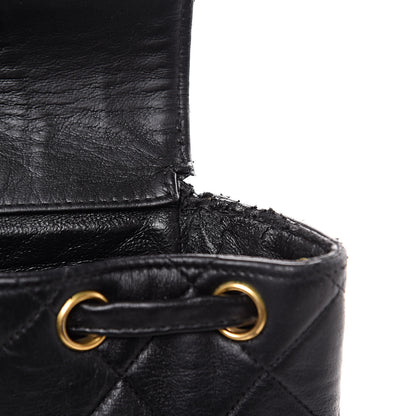 Chanel Lambskin Quilted CC Chain Backpack Black 12 of 13