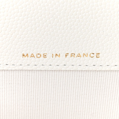 Chanel Caviar Quilted Flap Card Holder Wallet White 7 of 8
