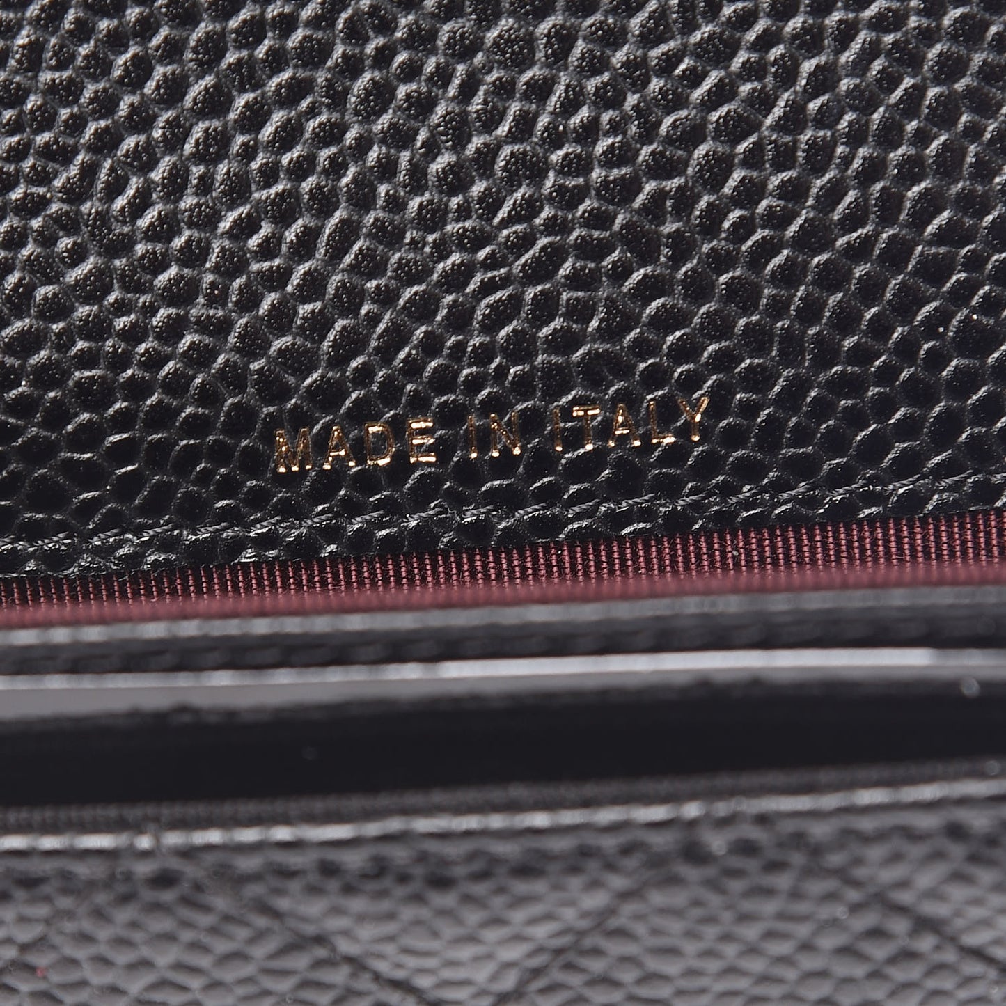 Caviar Quilted Flap Card Holder Black
