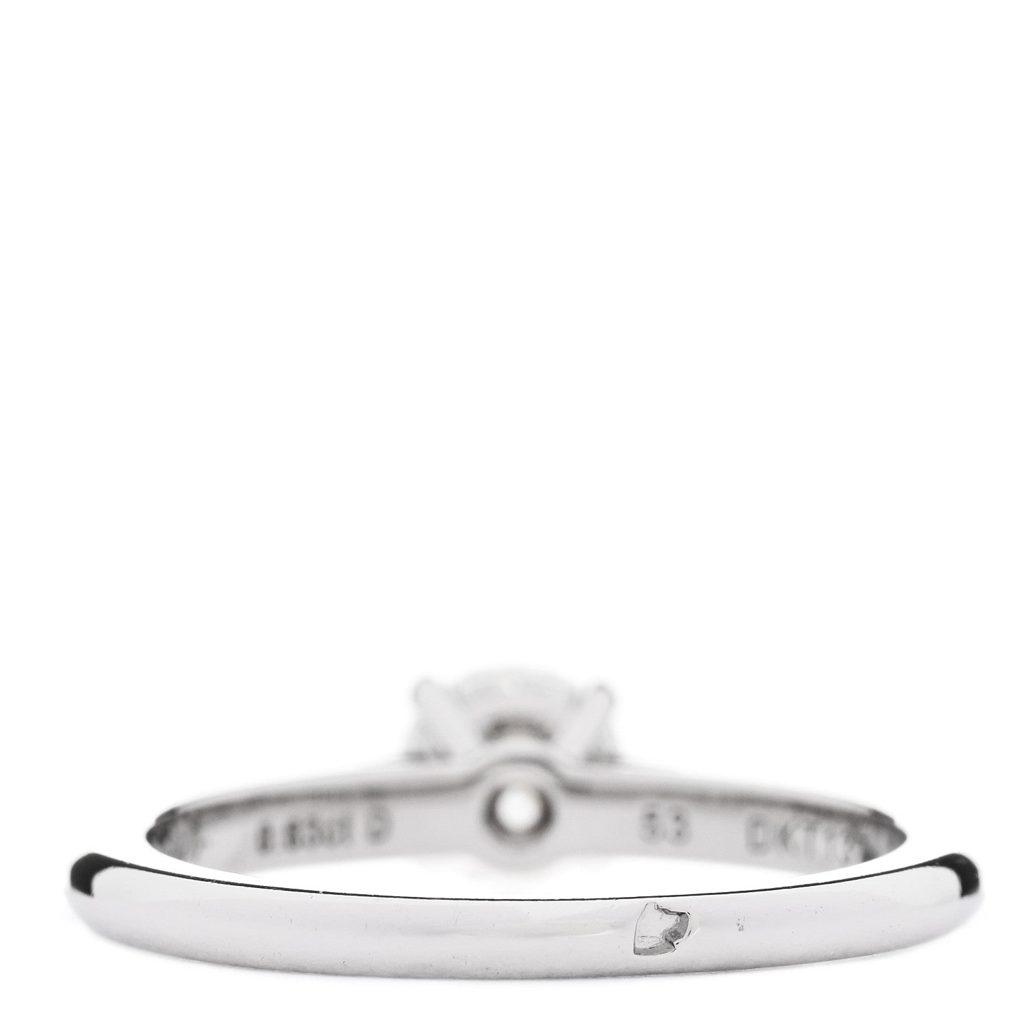 Cartier Platinum Diamond .63ct Solitaire Engagement Ring 53 6.5 4 of 7