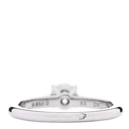 Cartier Platinum Diamond .63ct Solitaire Engagement Ring 53 6.5 4 of 7