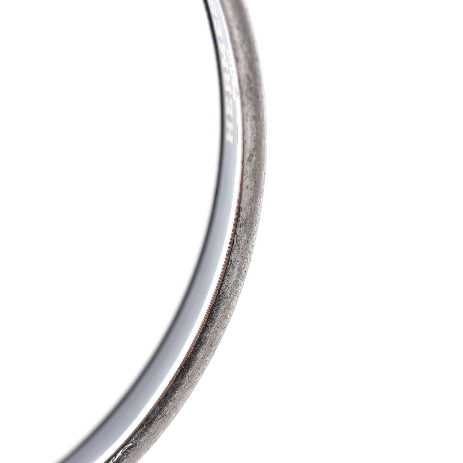 Hermes Enamel Printed Narrow Caleche Bracelet 65 White 6 of 6