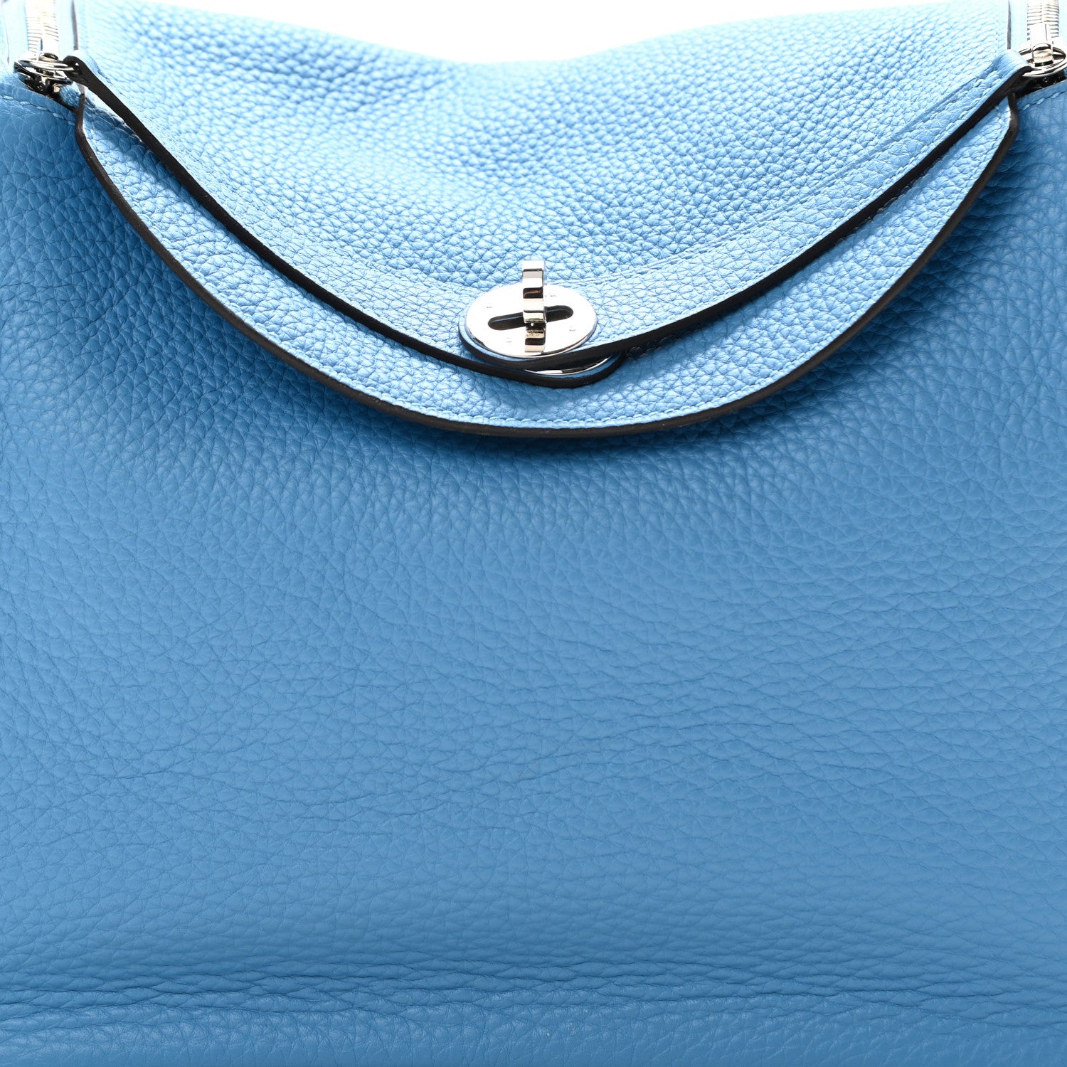 Hermes Taurillon Clemence Lindy 30 Bleu Paradis 7 of 9