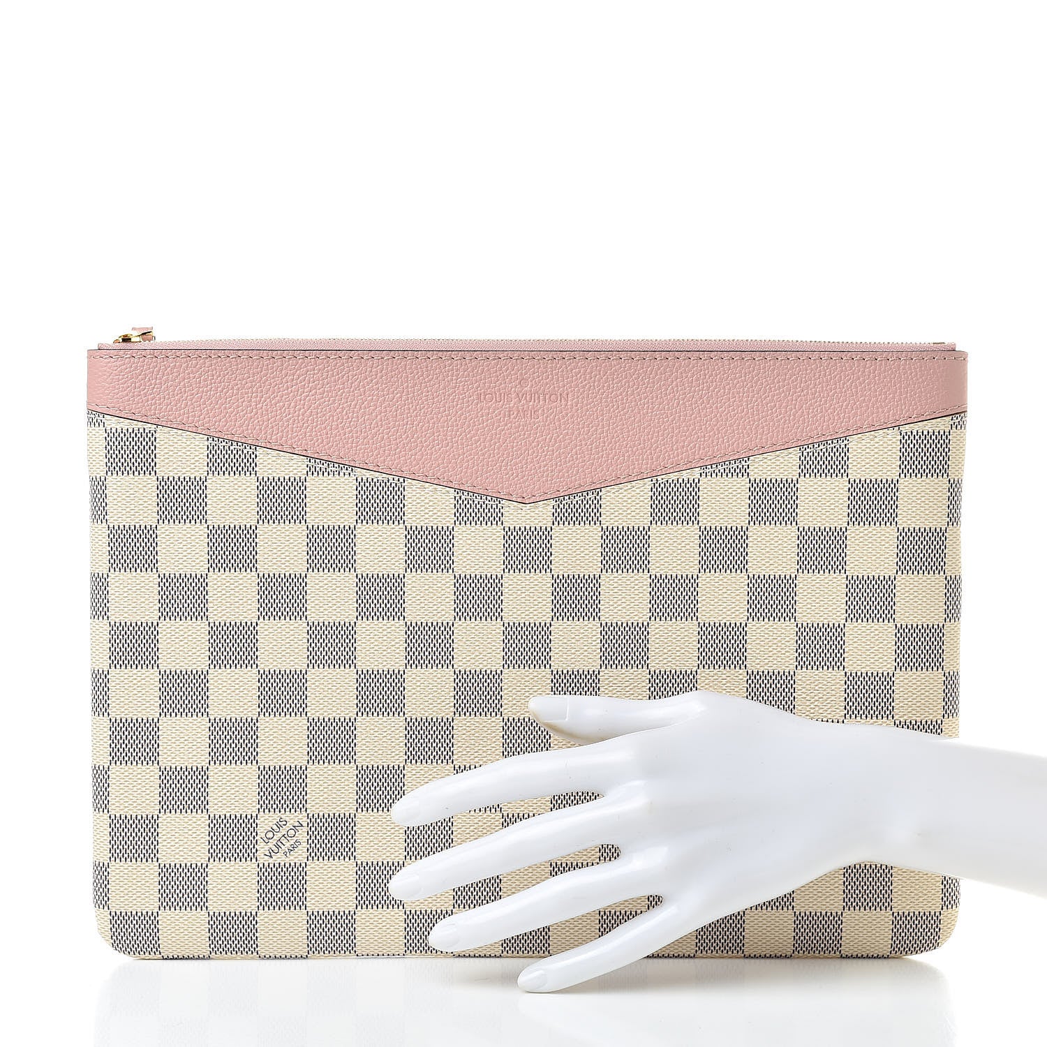 Louis Vuitton Damier Azur Daily Pouch Rose Poudre 2 of 7