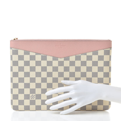 Louis Vuitton Damier Azur Daily Pouch Rose Poudre 2 of 7