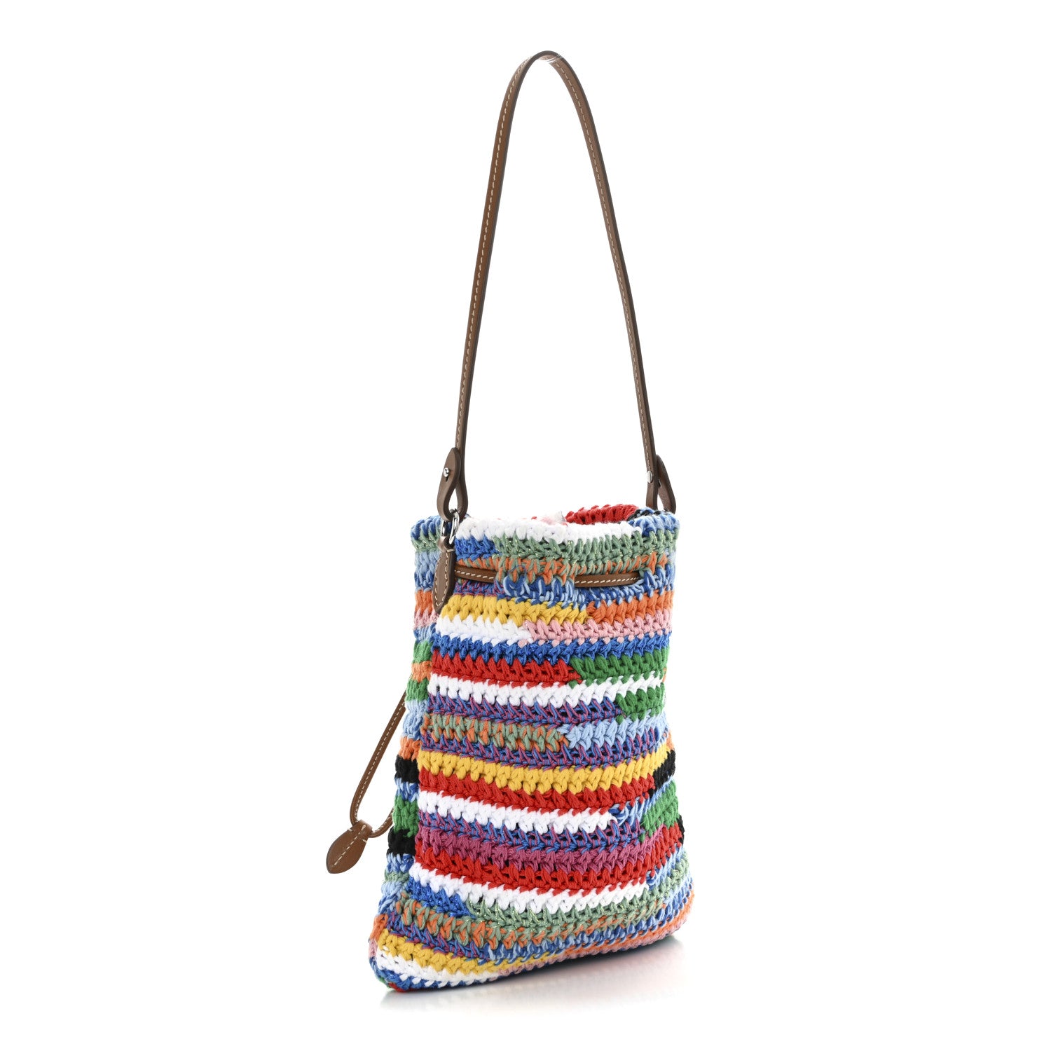 Miu Miu Fabric Crochet Drawstring Pouch Multicolor 3 of 11