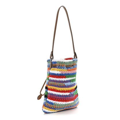 Miu Miu Fabric Crochet Drawstring Pouch Multicolor 3 of 11