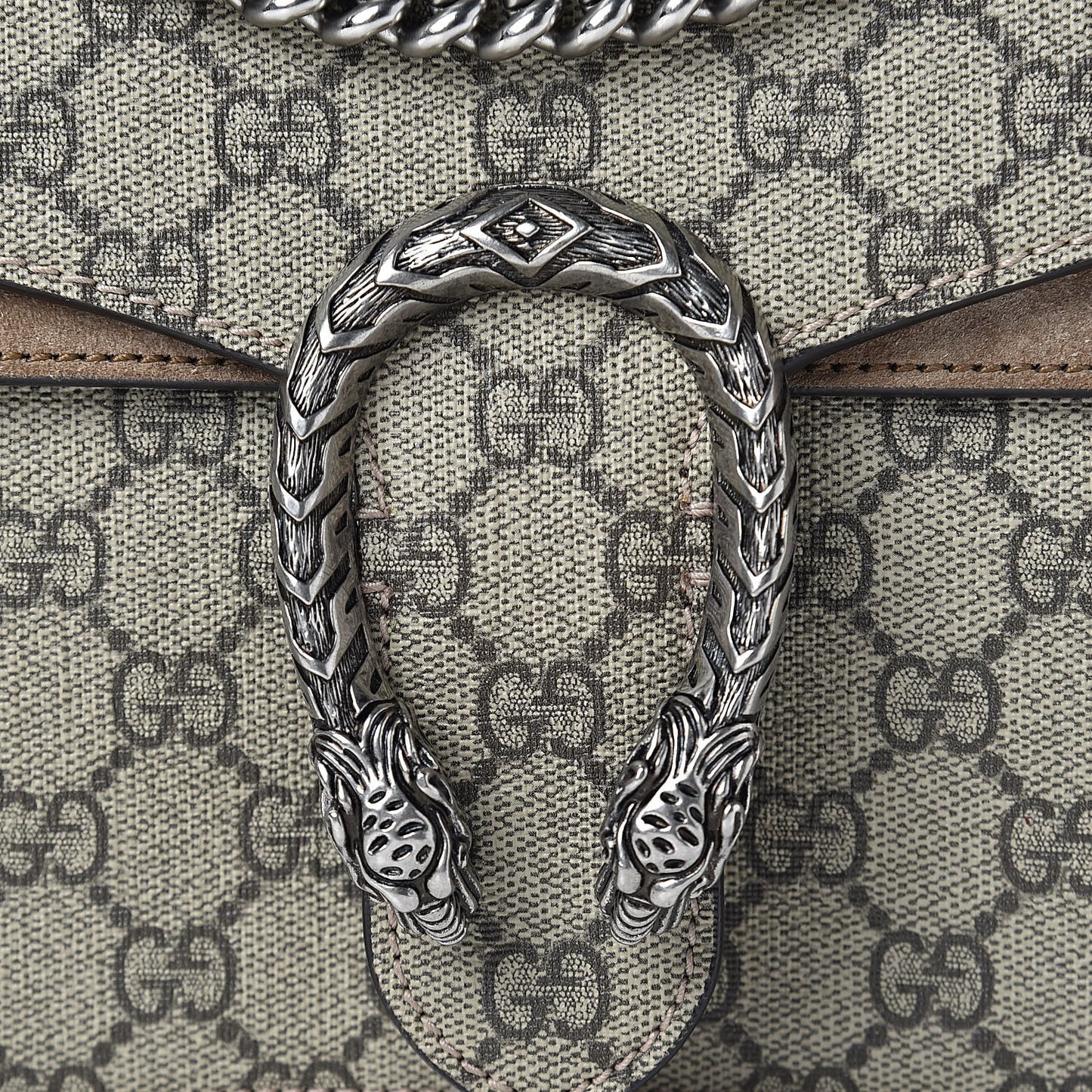 GG Supreme Monogram Small Dionysus Shoulder Bag Taupe
