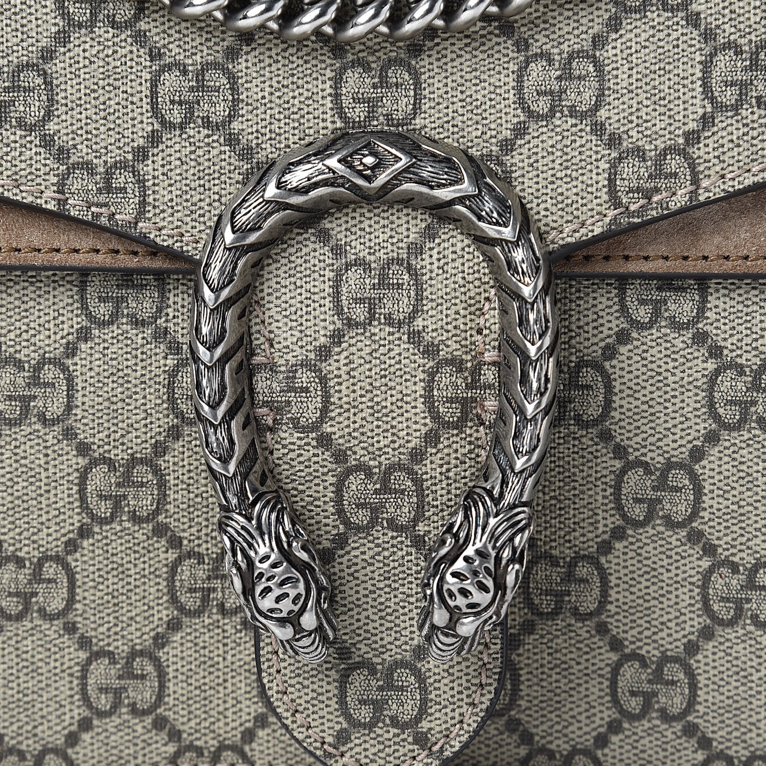 Gucci GG Supreme Monogram Small Dionysus Shoulder Bag Taupe 9 of 12