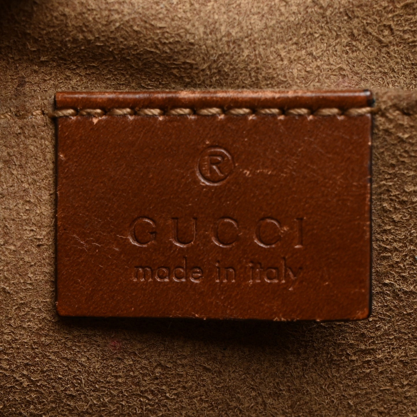 GG Supreme Monogram Cuoio Toscano Mini Chain Shoulder Bag Beige Ebony Cuir