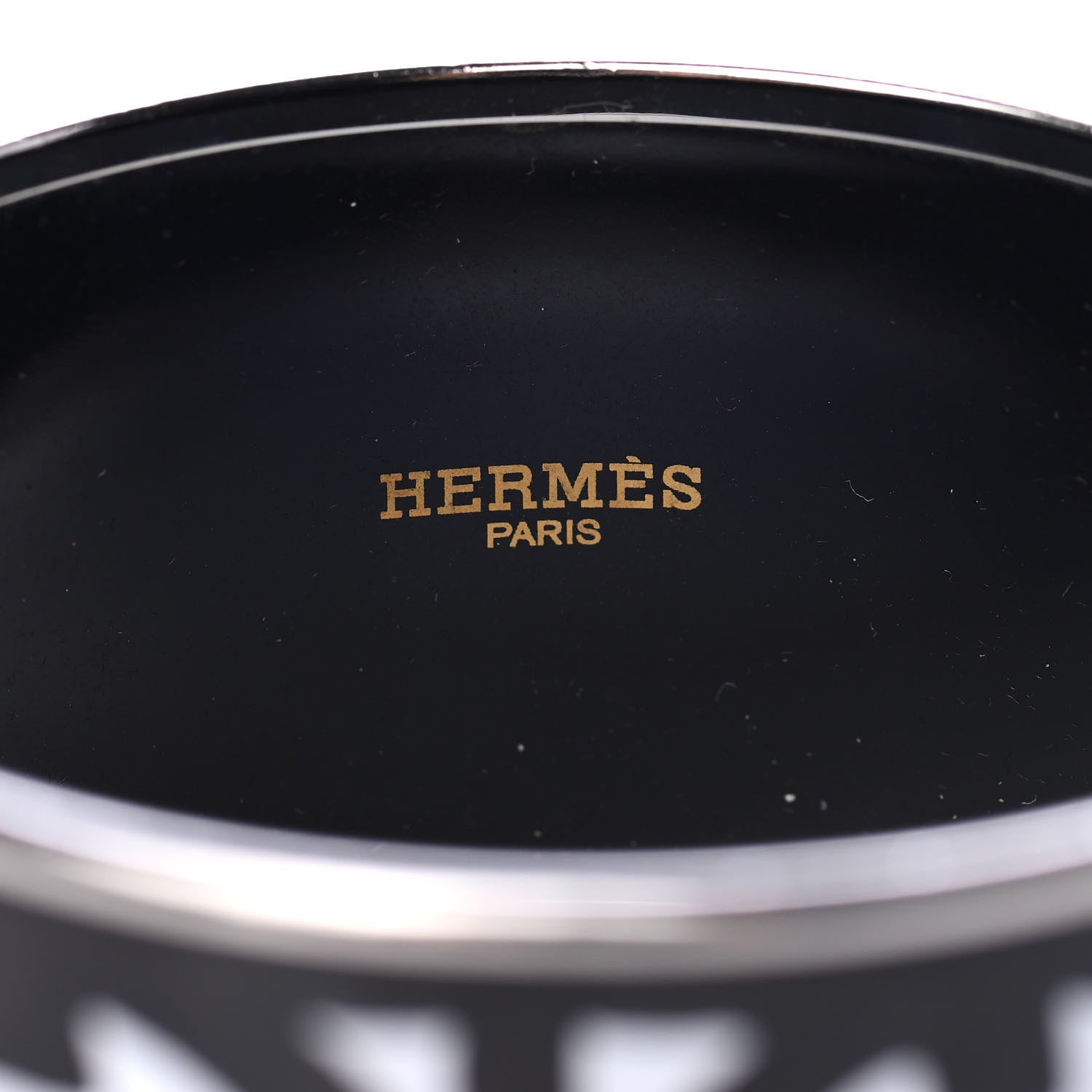 Hermes Enamel Printed Extra Wide Balcons du Guadalquivir Bracelet 65 Black 3 of 4