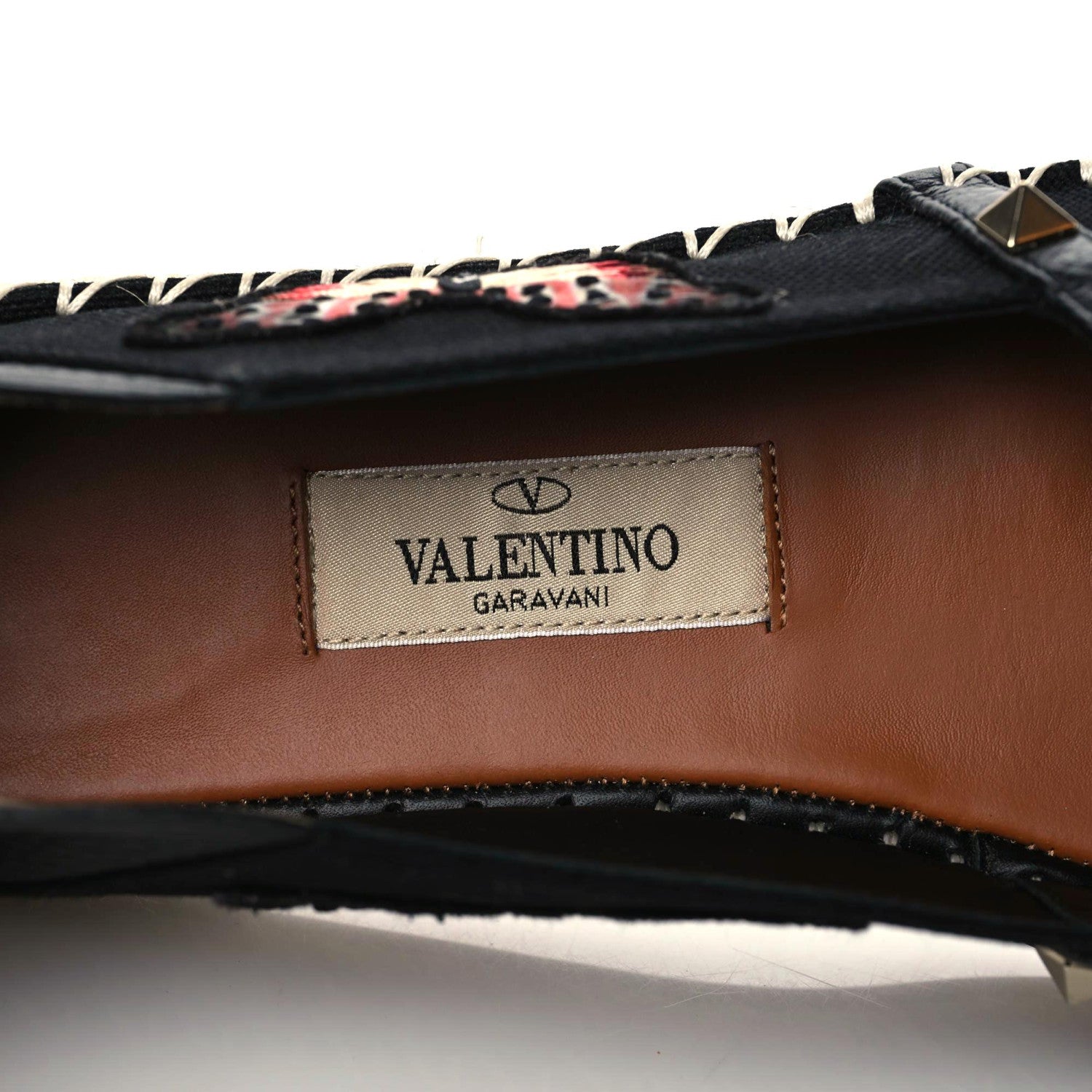 Valentino Garavani Denim Butterfly Embroidered Rockstud Espadrille Flats 41 Black Multicolor 7 of 8