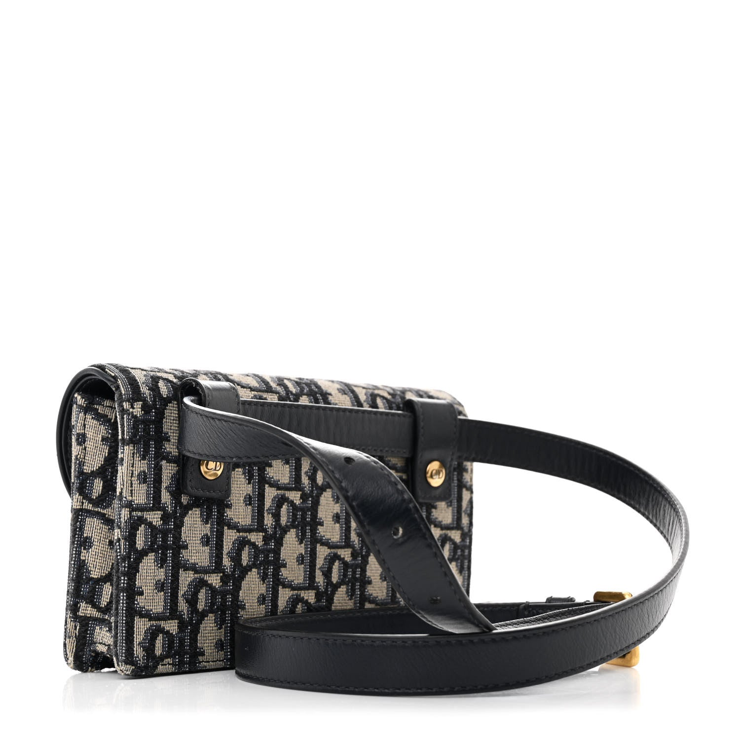 Christian Dior Oblique Saddle Belt Bag Blue 3 of 11