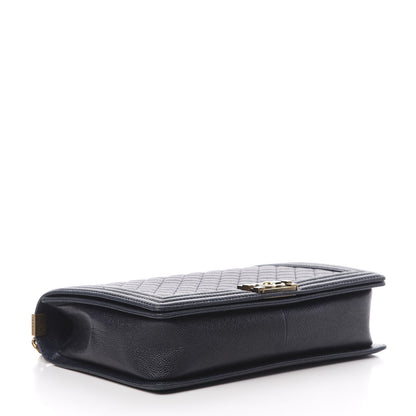 Chanel Caviar Quilted Large Boy Flap Blue 4 of 11