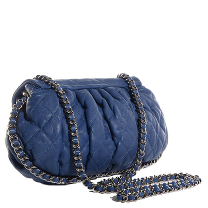 Chanel Washed Lambskin Chain Around Medium Messenger Blue 3 of 7