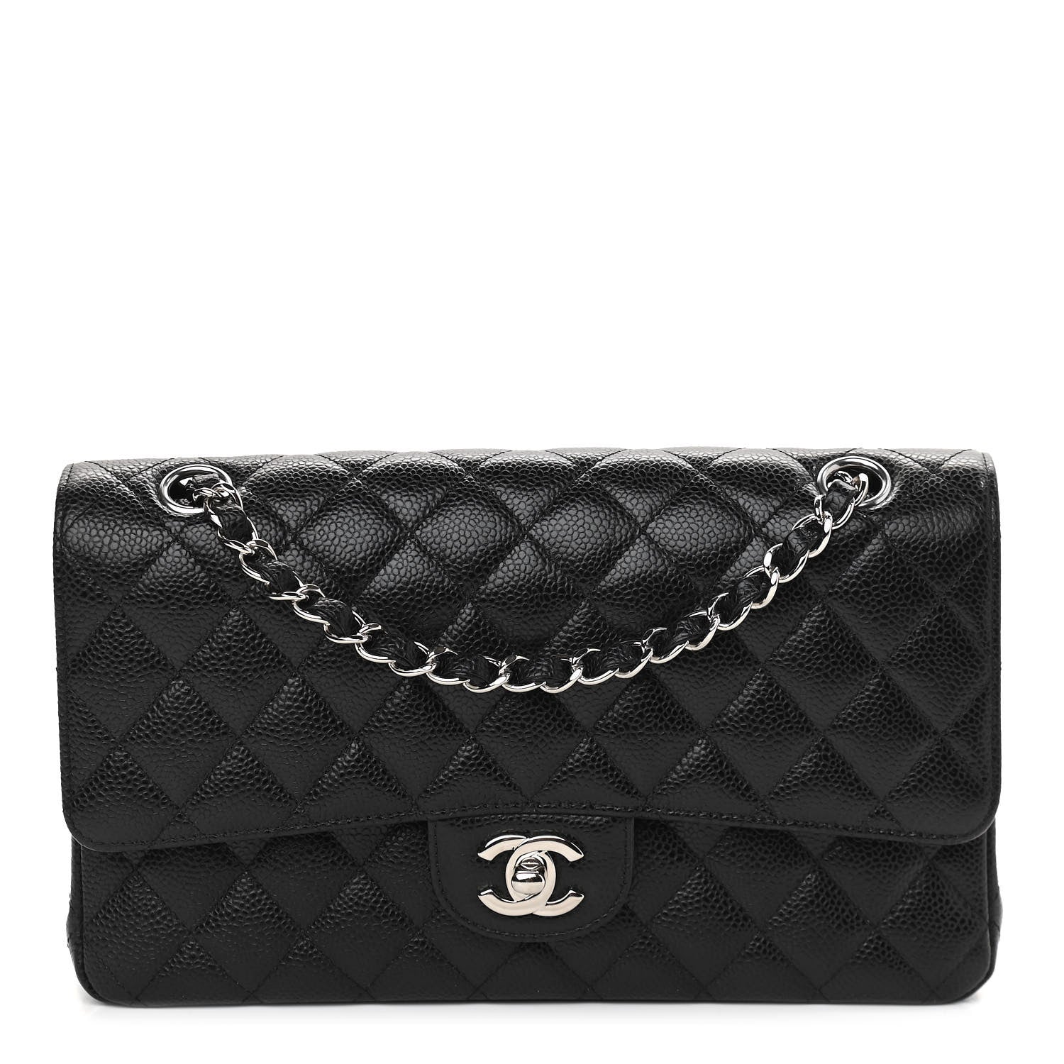 Chanel Caviar Quilted Medium Double Flap Black 1 of 9