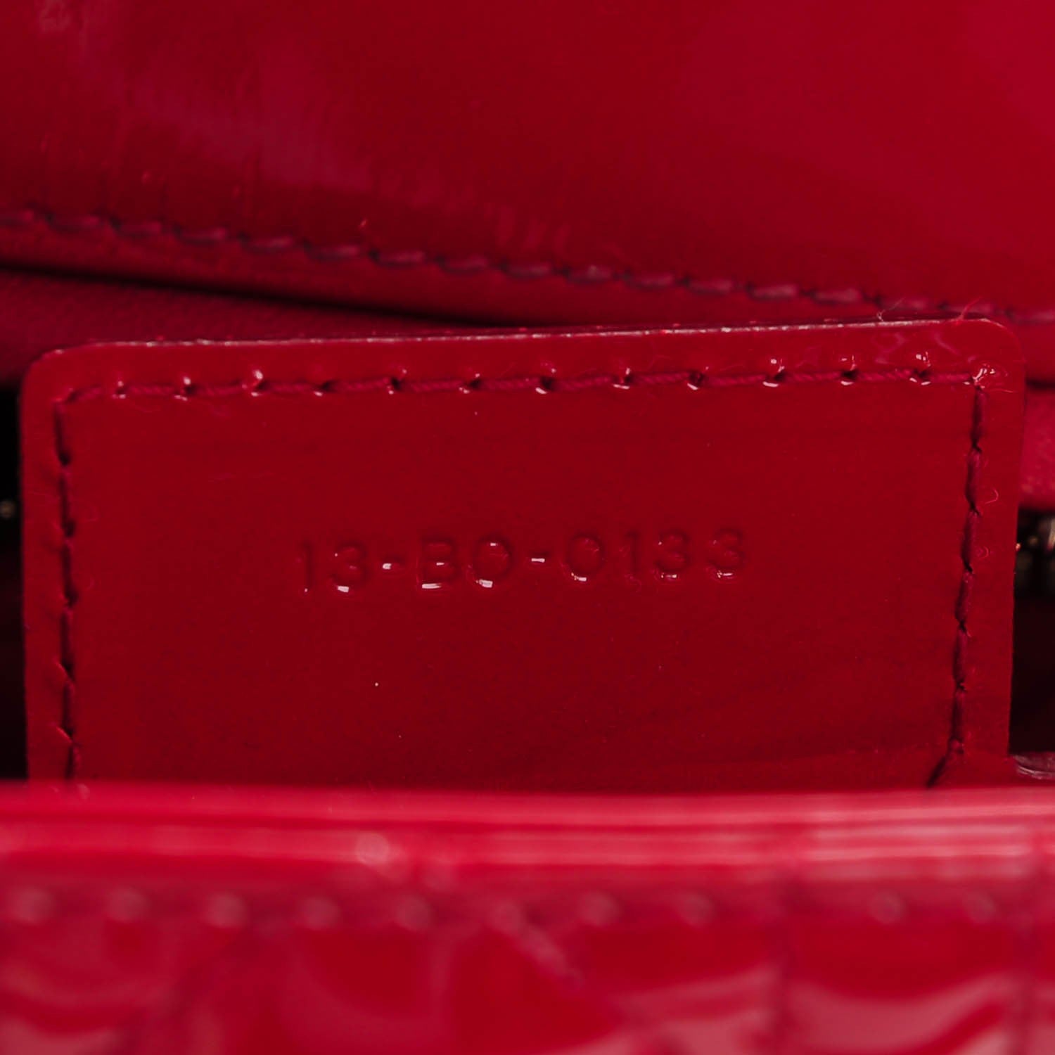 Christian Dior Patent Cannage Large Lady Dior Red 7 of 7