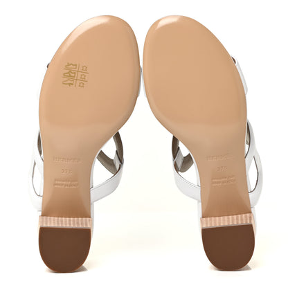 Hermes Nappa Bikini Sandals 37.5 White 5 of 14